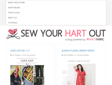 Tablet Screenshot of blog.hartsfabric.com